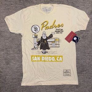 Mitchell & Ness Padres Cream Graphic Tee